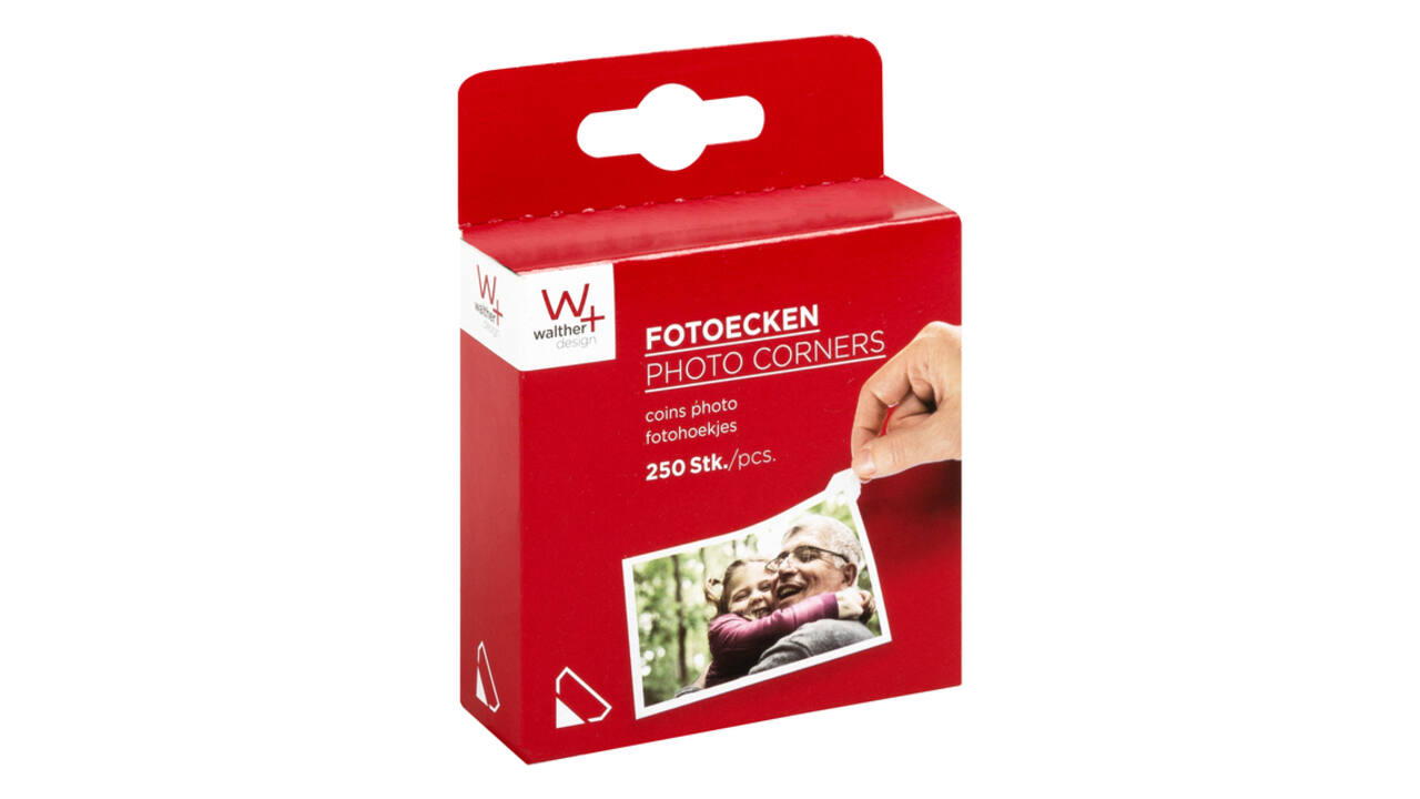 Fotohoeken walther design 10x18mm 250 stuks