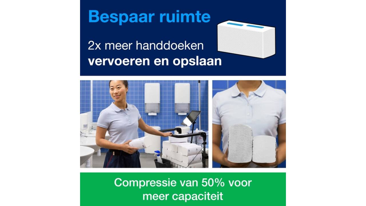 Handdoek Tork H5 PeakServe Universal 1-laags 201x225mm 12x410 vel wit 100585