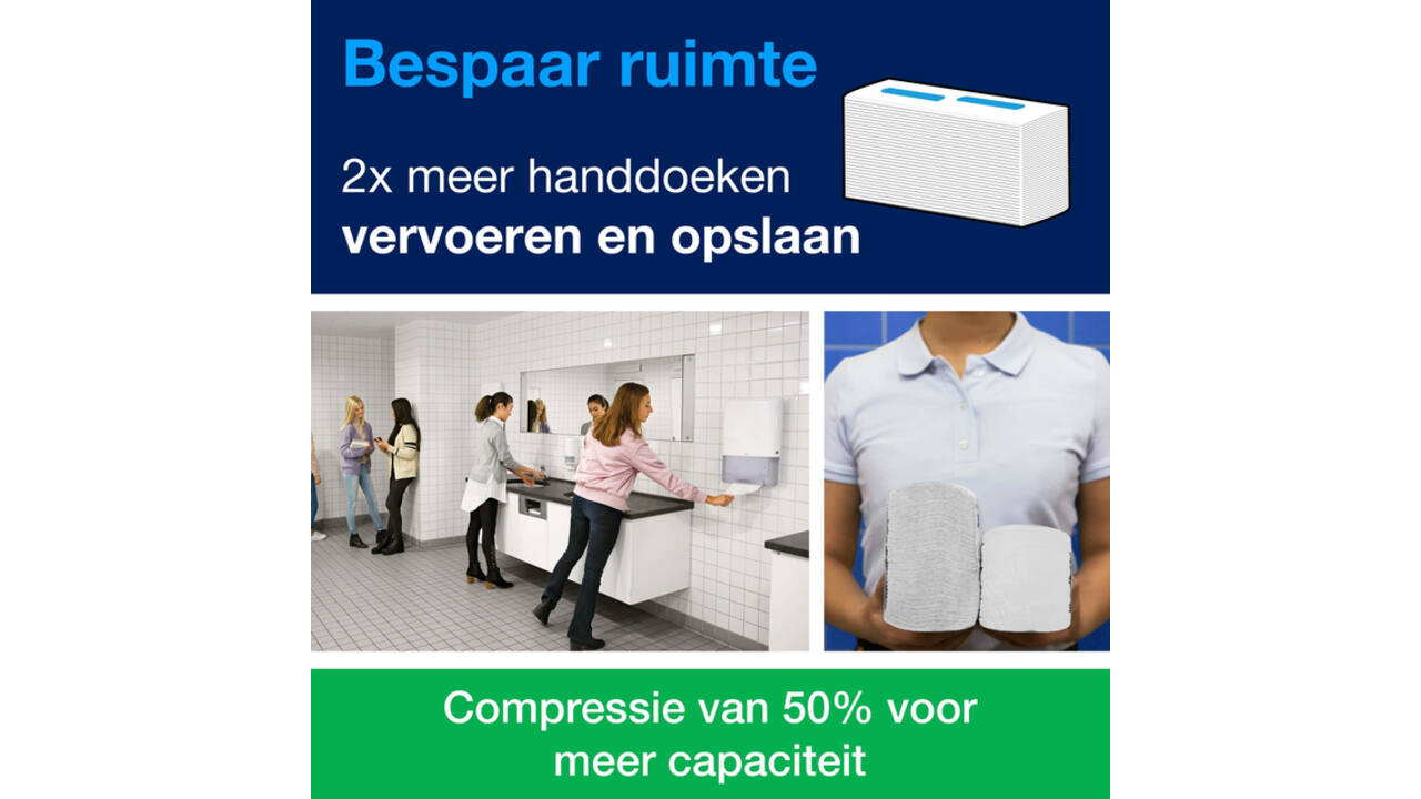 Handdoekdispenser Tork H5 Elevation PeakServe klein wit 552550