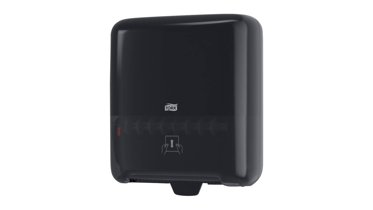 Handdoekroldispenser Tork H1 Elevation Matic zwart 551008