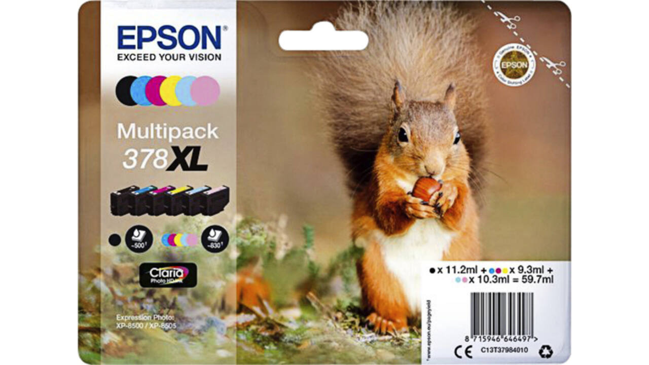 Inktcartridge Epson 378XL T3798 6 kleuren