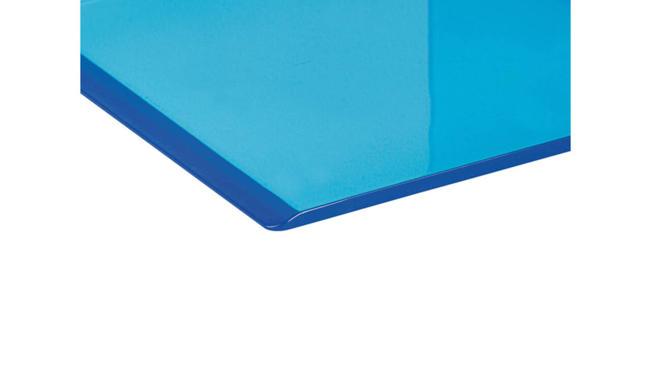 Boekensteun MAUL 10x10x13cm acryl set 2 neon blauw transparant