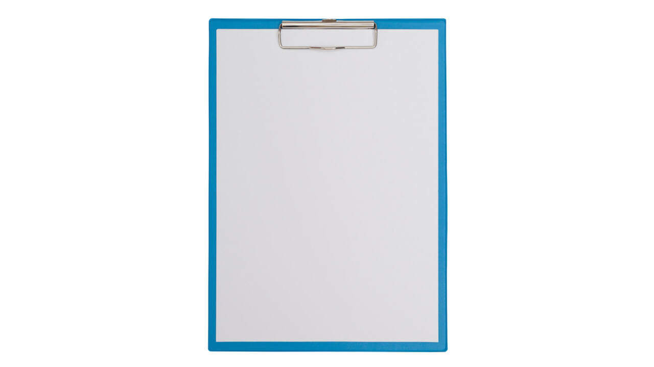 Klembordmap MAUL A4 staand met penlus PVC neon lichtblauw