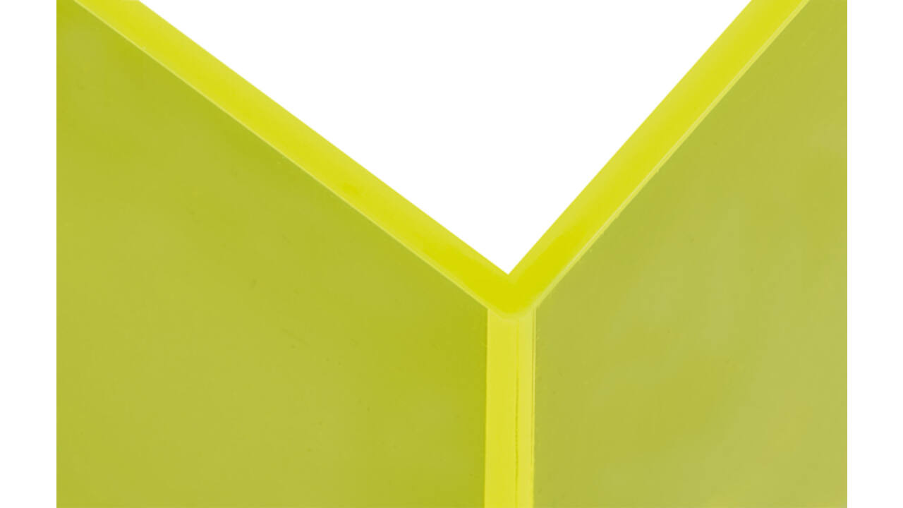 Boekensteun MAUL 10x10x13cm acryl set 2 neon geel transparant