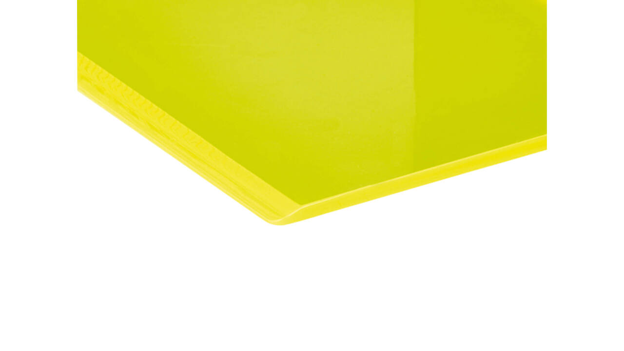 Boekensteun MAUL 10x10x13cm acryl set 2 neon geel transparant