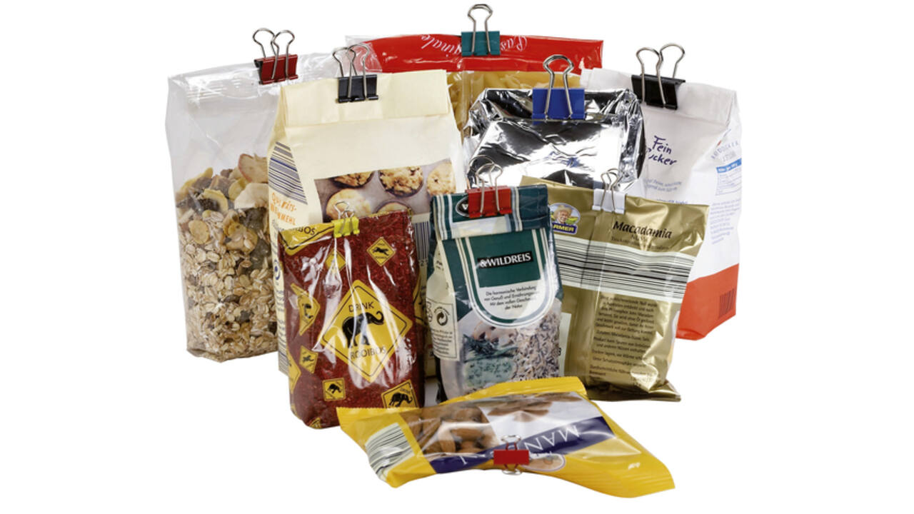 Papierklem MAUL 215 foldback 19mm capaciteit 7mm assorti 12 stuks