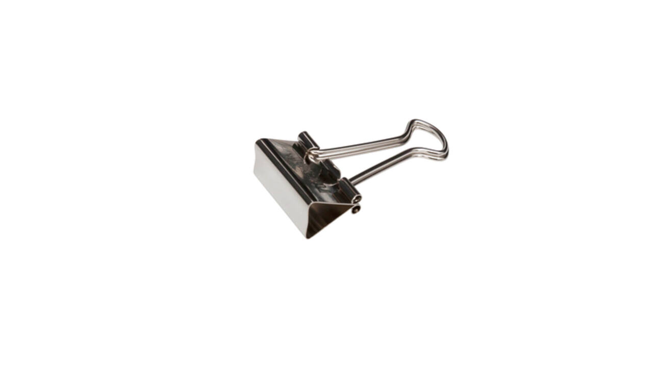 Papierklem MAUL 215 foldback 19mm capaciteit 7mm zilver 12 stuks