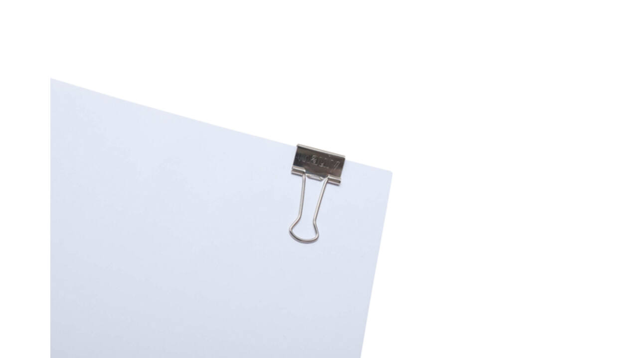 Papierklem MAUL 215 foldback 19mm capaciteit 7mm zilver 12 stuks