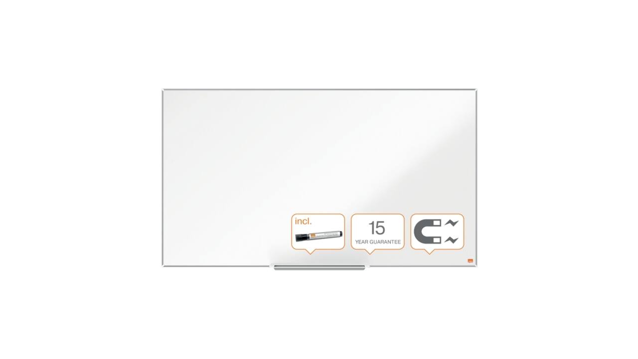 Whiteboard Nobo Impression Pro widescreen 69x122cm staal