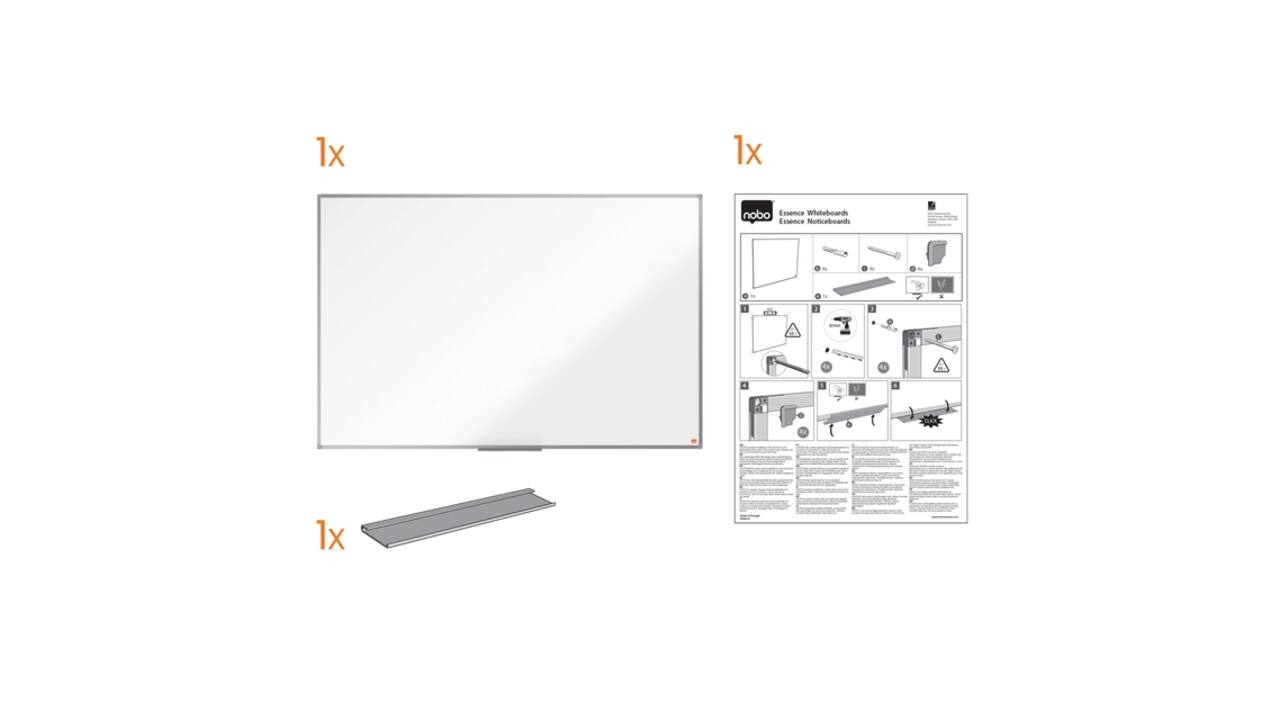 Whiteboard Nobo Essence 45x60cm staal