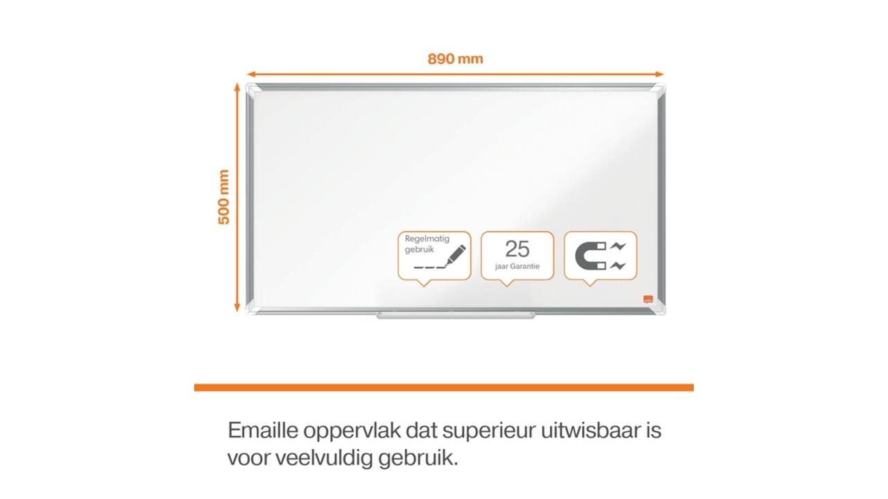 Whiteboard Nobo Premium Plus 50x89cm emaille