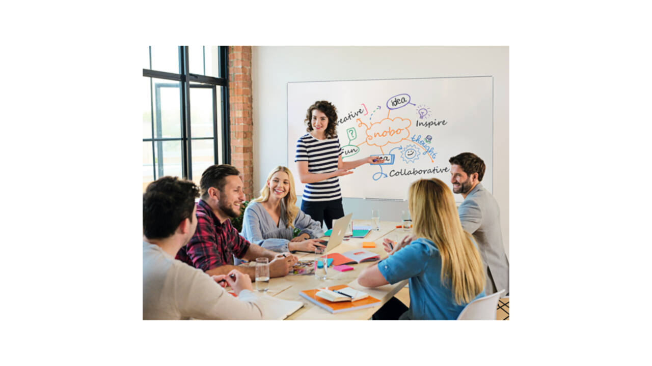 Whiteboard Nobo Impression Pro 60x90cm staal