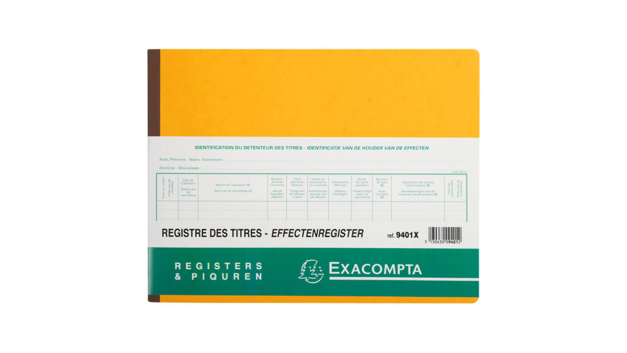 Effectenregister Exacompta BV SLR 240x320 80vel assorti
