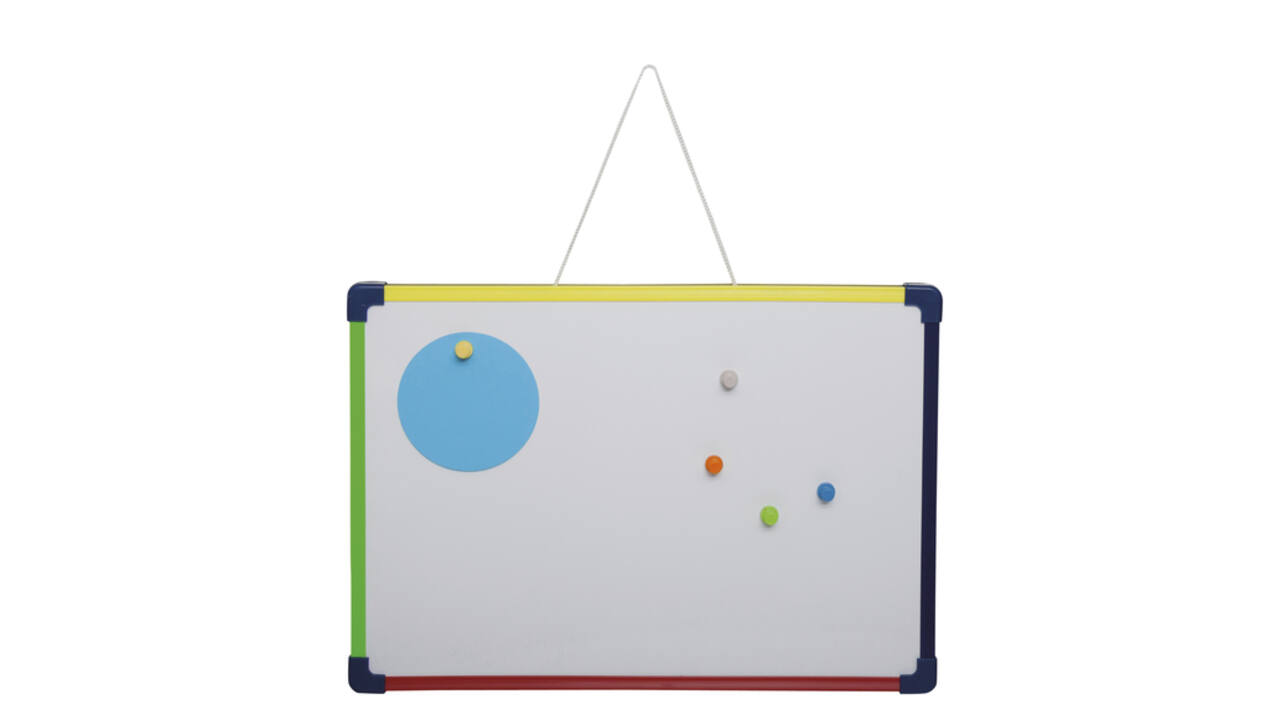 Whiteboard MAUL 24x35cm 2-zijdig beschrijf- wisbaar magnetisch staal
