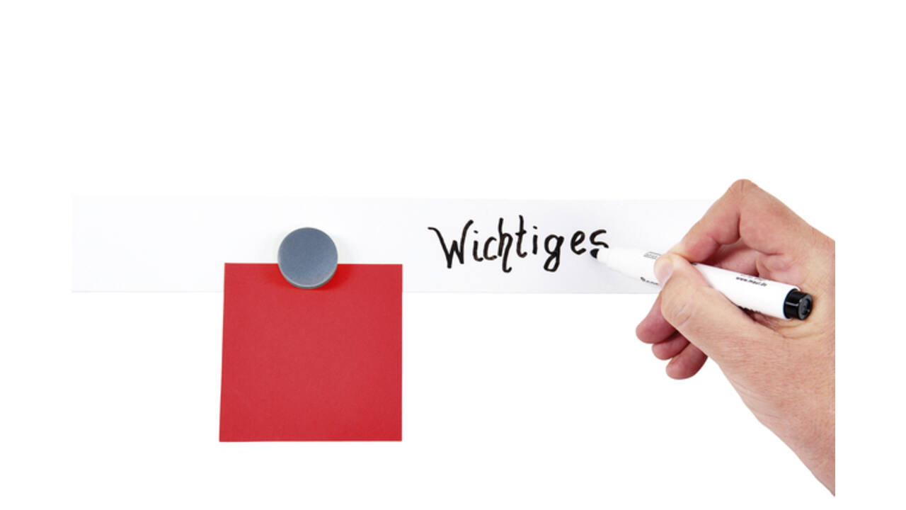Wandlijst MAUL Standard zelfklevend 50cm incl 2 magneten wit