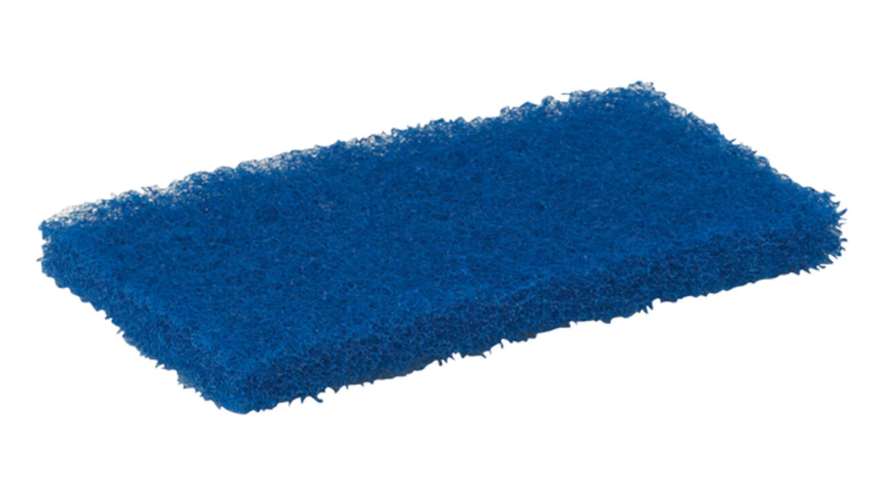Schuurspons Vikan medium 125x245x23mm blauw nylon