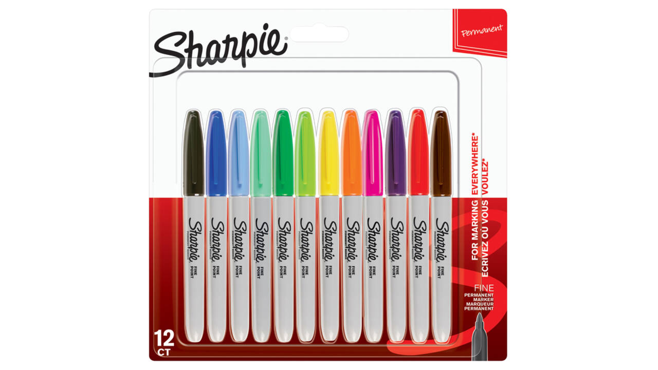 Viltstift Sharpie rond fijn assorti blister à 12 stuks