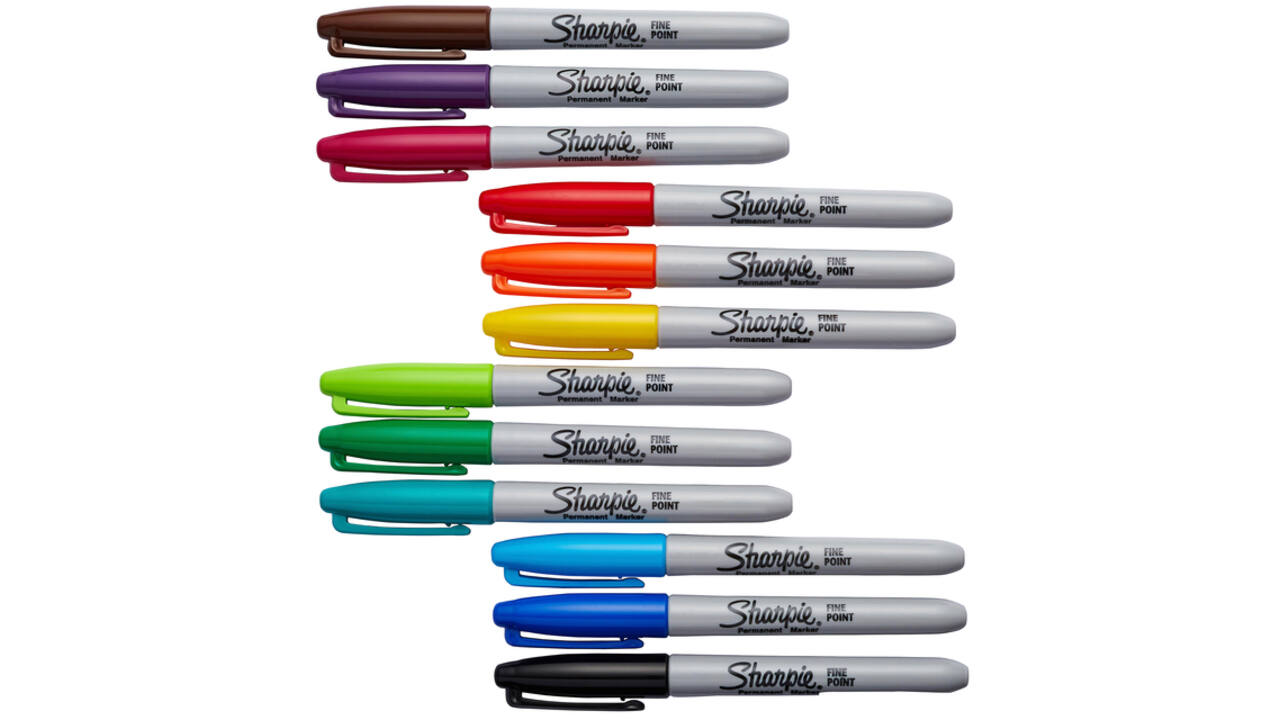 Viltstift Sharpie rond fijn assorti blister à 12 stuks