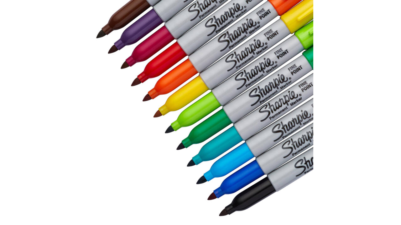 Viltstift Sharpie rond fijn assorti blister à 12 stuks