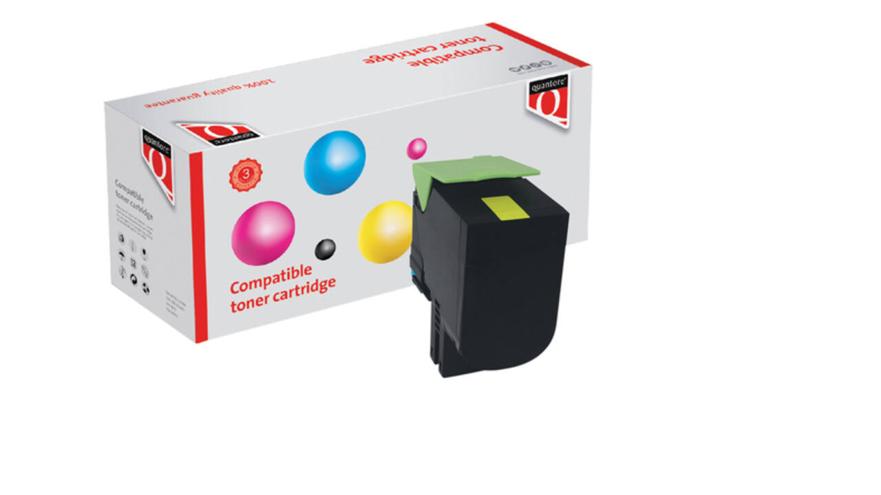 Tonercartridge Quantore alternatief tbv Lexmark 80C2SY0 geel