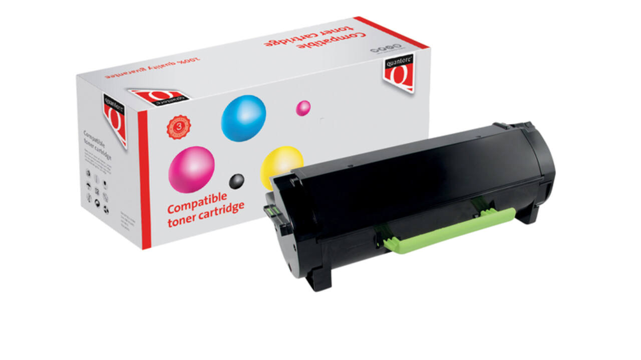 Tonercartridge Quantore alternatief tbv Lexmark 60F2000 zwart