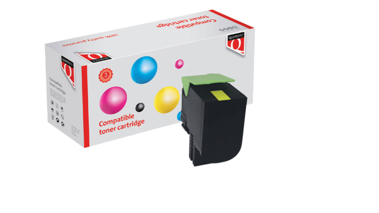 Tonercartridge Quantore alternatief tbv Lexmark 80C2XY0 geel