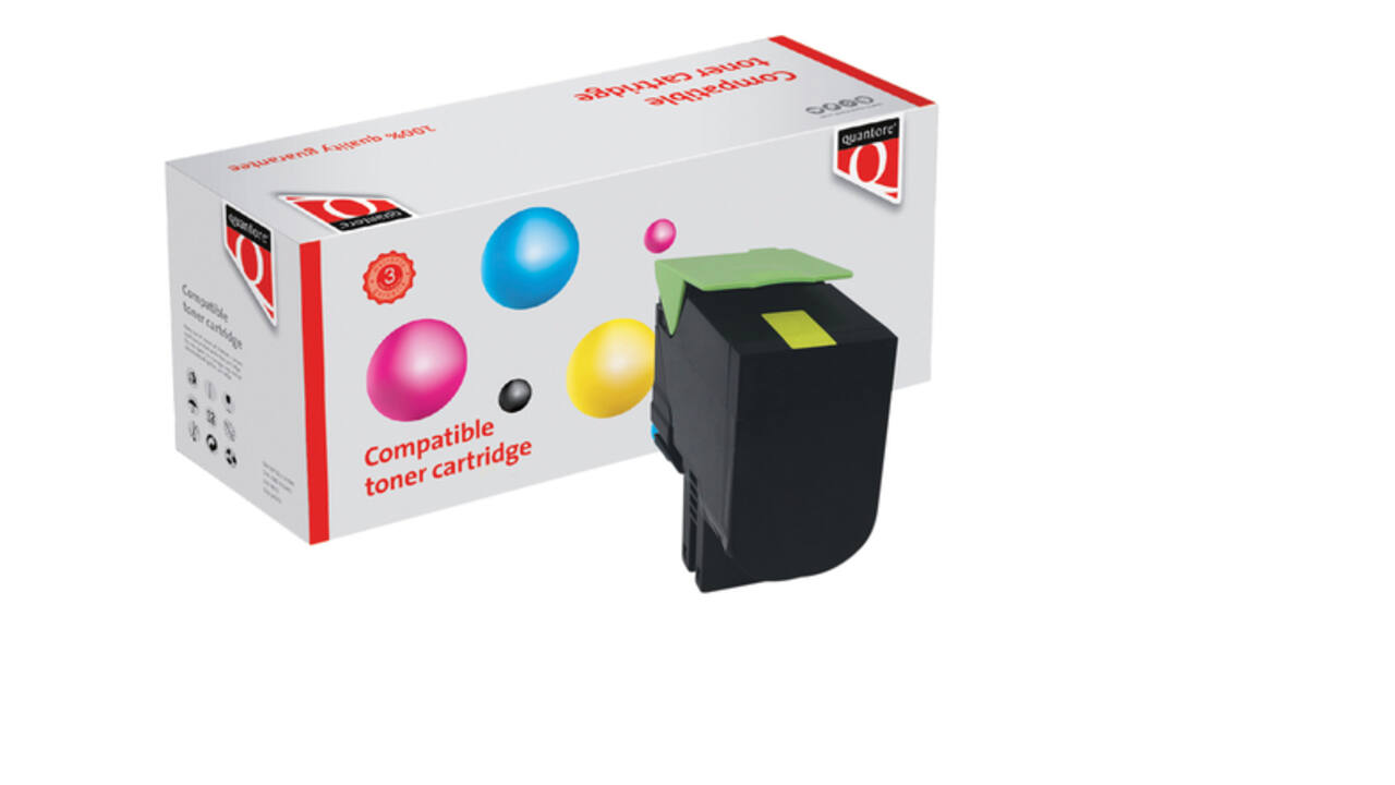 Tonercartridge Quantore alternatief tbv Lexmark 70C0X40 geel