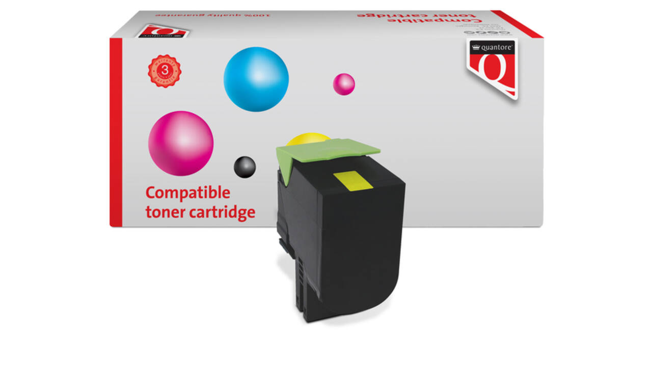 Tonercartridge Quantore alternatief tbv Lexmark 71B20Y0 geel