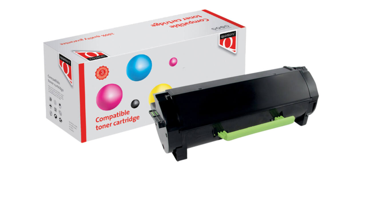 Tonercartridge Quantore alternatief tbv Lexmark 24B6186 zwart