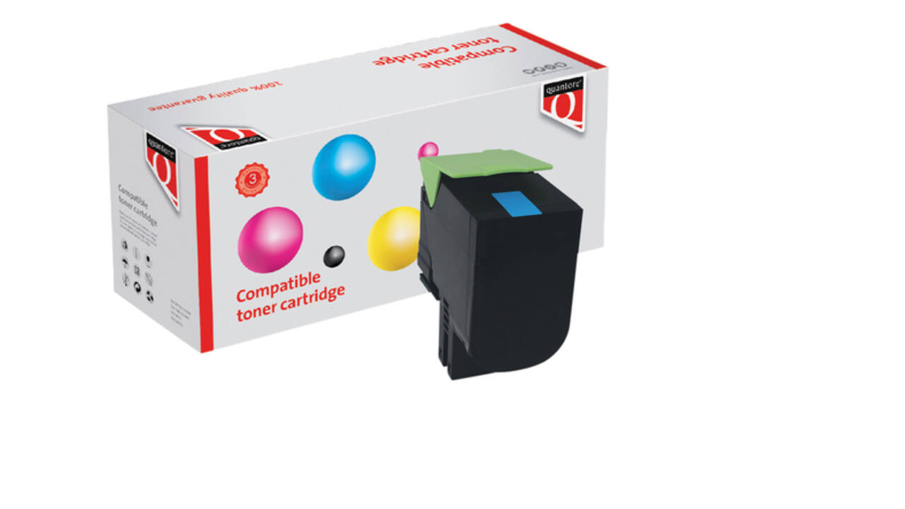 Tonercartridge Quantore alternatief tbv Lexmark 80C2HC0 blauw