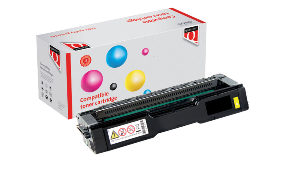 Toner Quantore alternatief tbv Ricoh 406482 geel