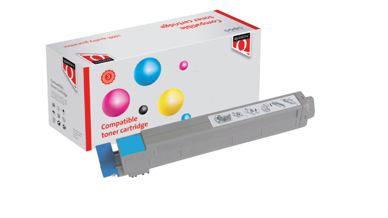 Tonercartridge Quantore Oki 44643003 cyan