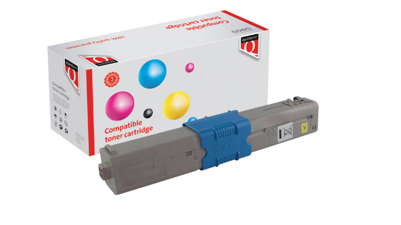 Toner Quantore alternatief tbv Oki 46471101 geel