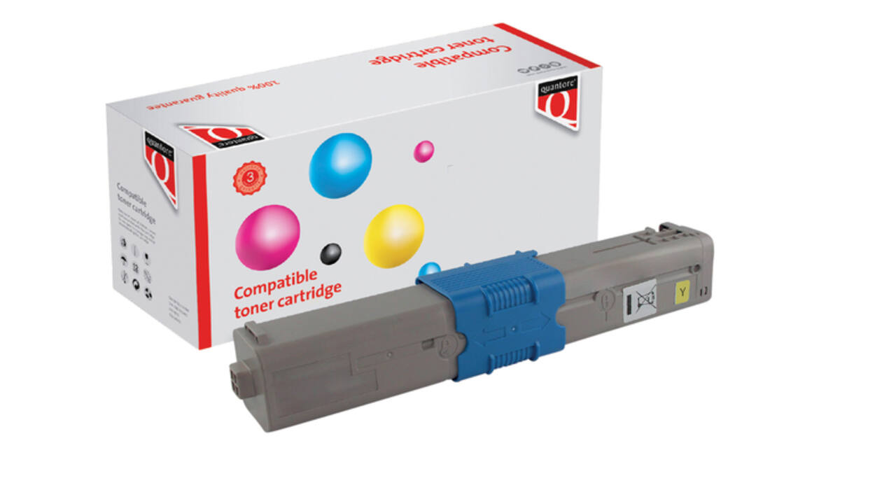 Toner Quantore alternatief tbv Oki 46490605 geel