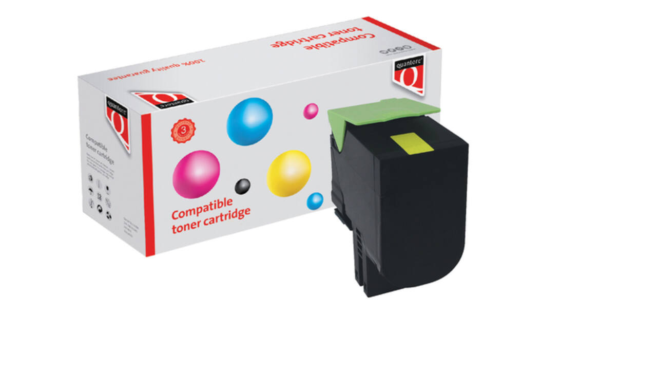 Tonercartridge Quantore alternatief tbv Lexmark 24B6010 geel