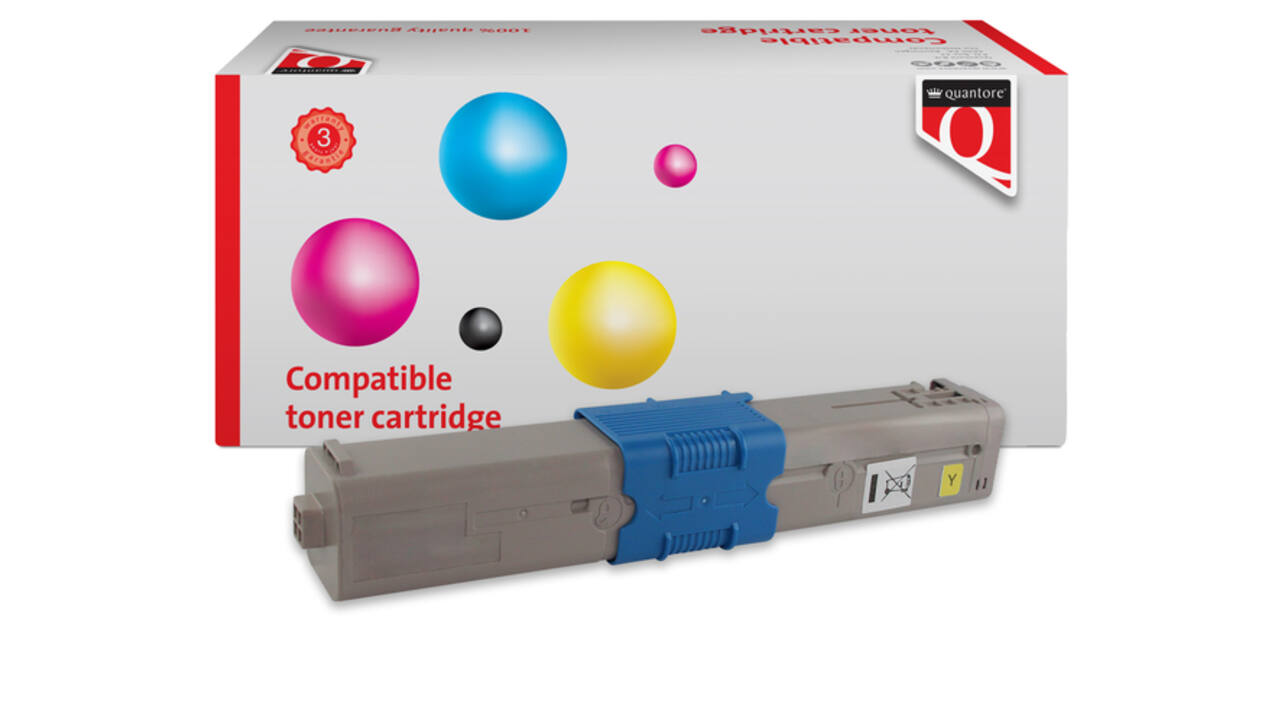 Toner Quantore alternatief tbv Oki 46507613 geel