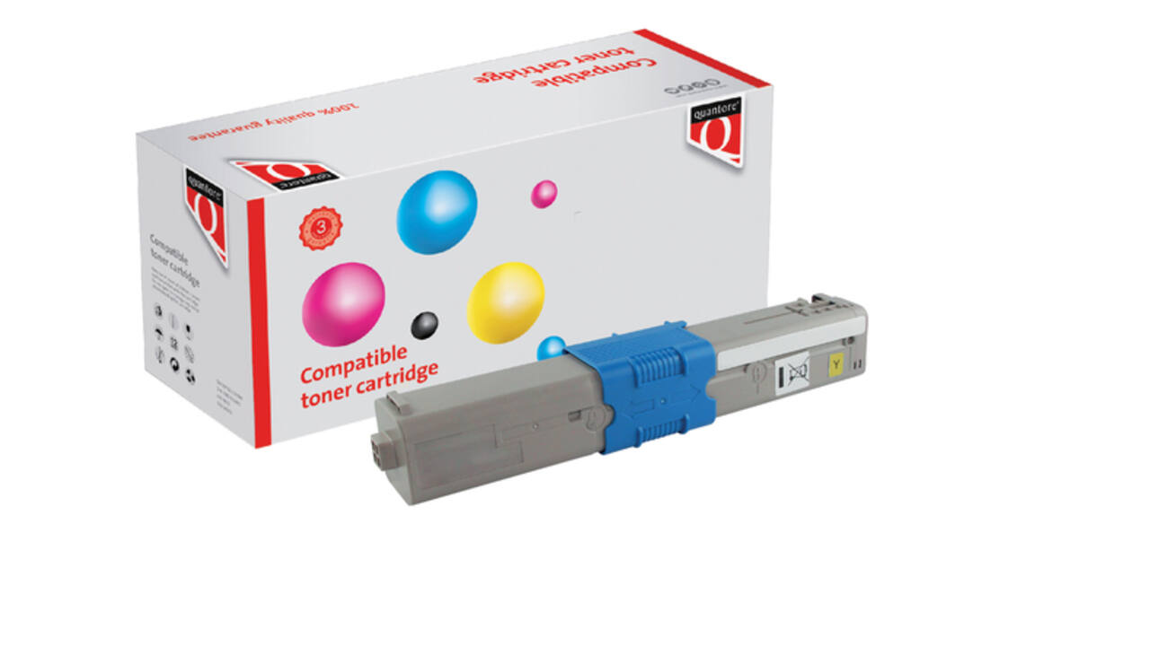 Toner Quantore alternatief tbv Oki 44973509 geel