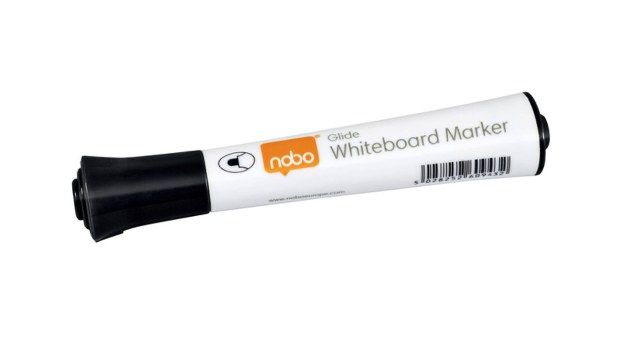 Whiteboardmarker Nobo Glide rond zwart 2mm
