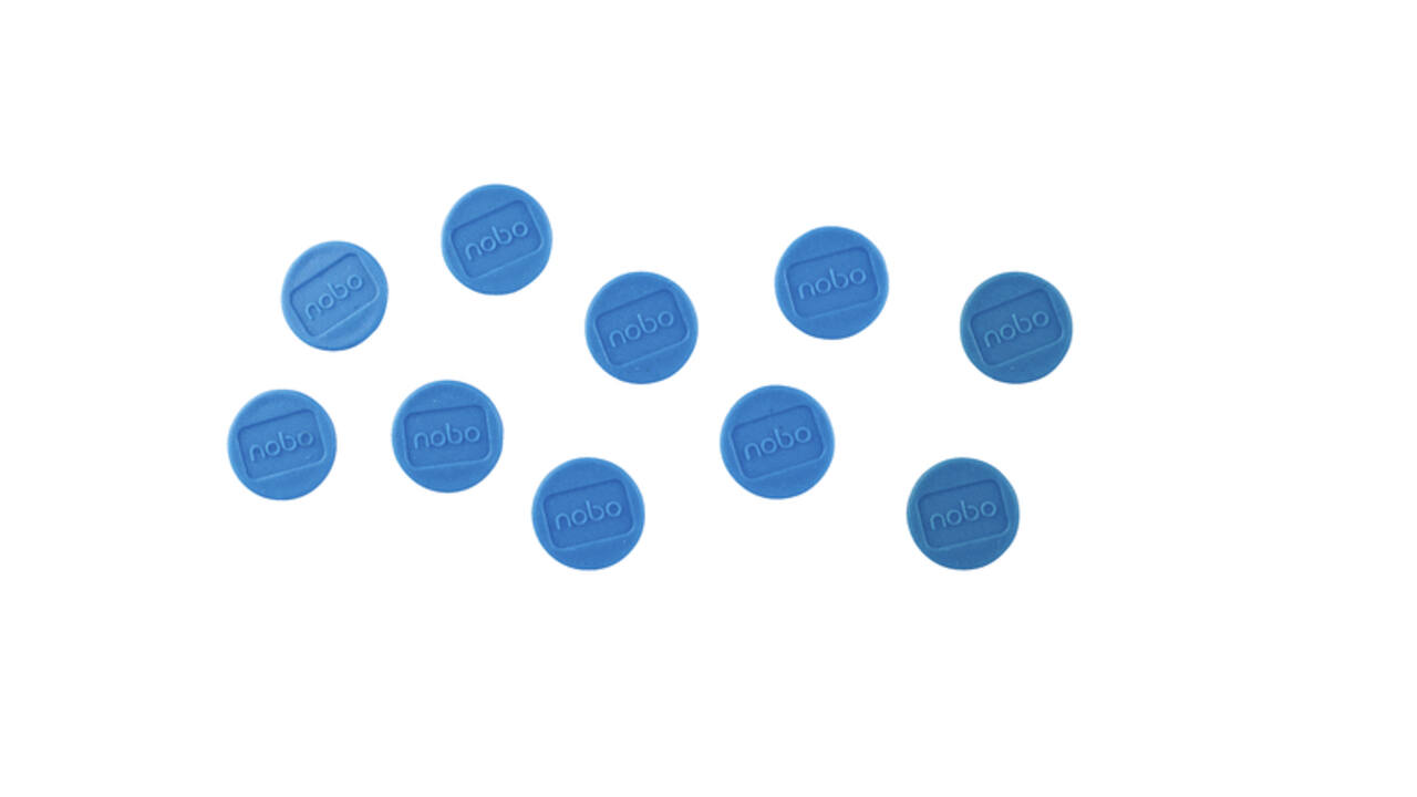 Magneet Nobo 13mm blauw 10 stuks