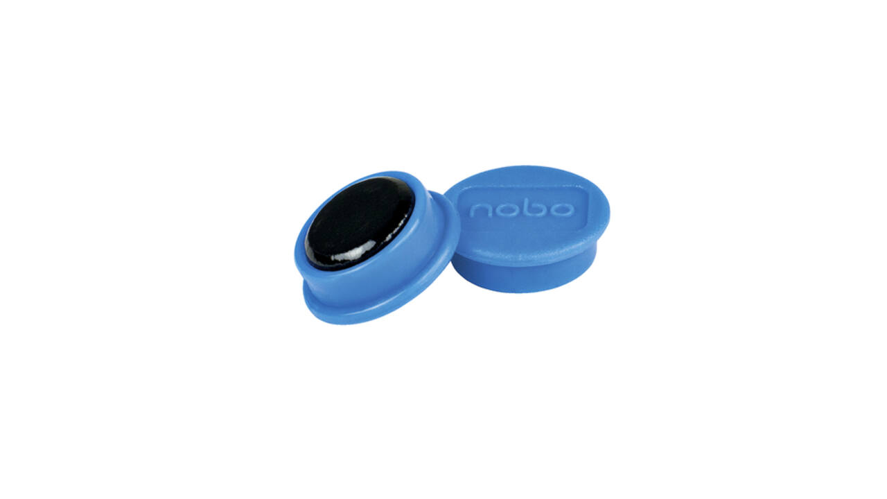 Magneet Nobo 13mm blauw 10 stuks