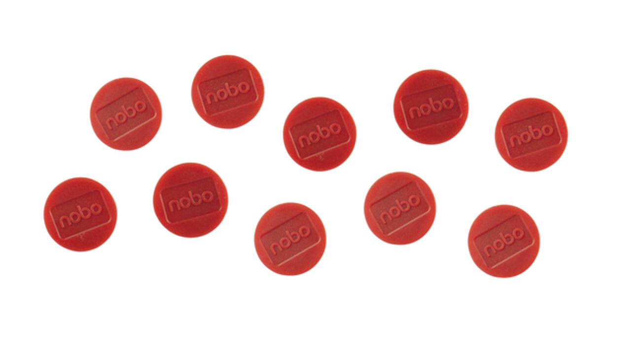 Magneet Nobo 32mm rood 10 stuks