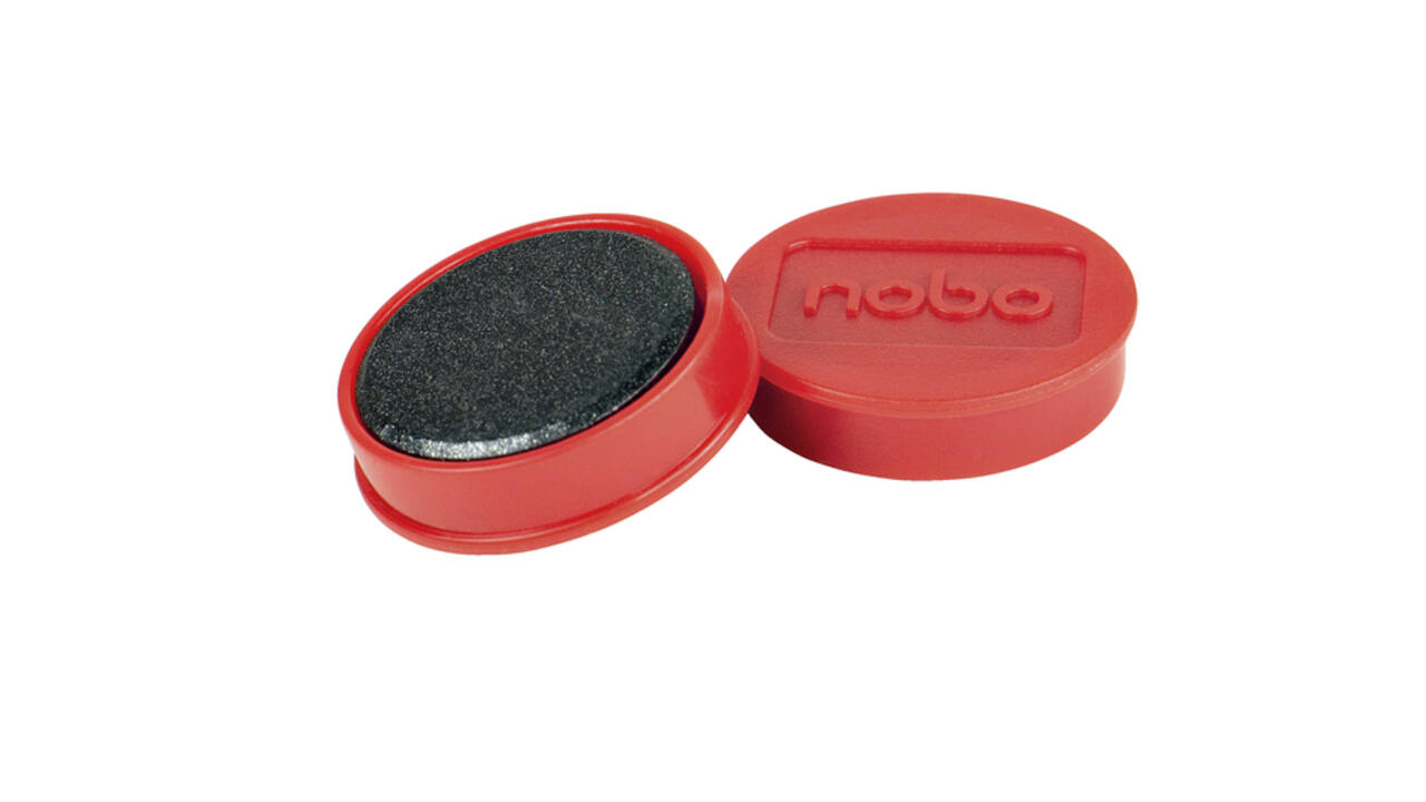 Magneet Nobo 32mm rood 10 stuks