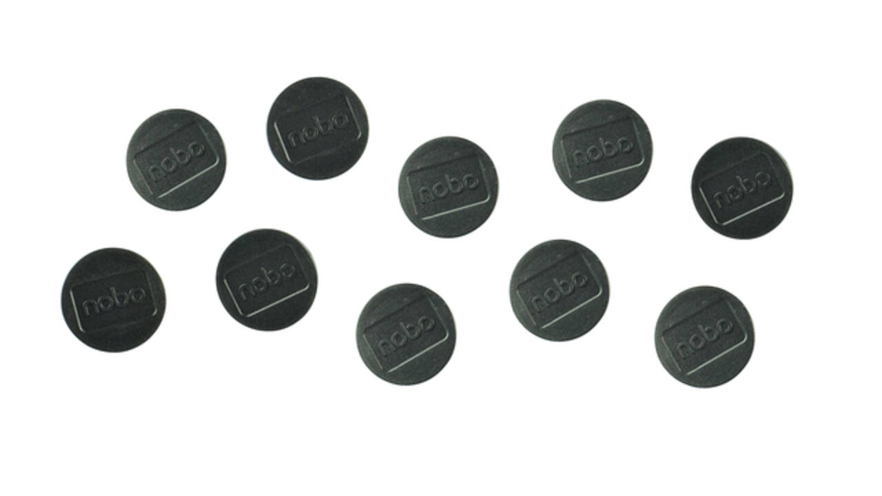 Magneet Nobo 38mm zwart 10 stuks