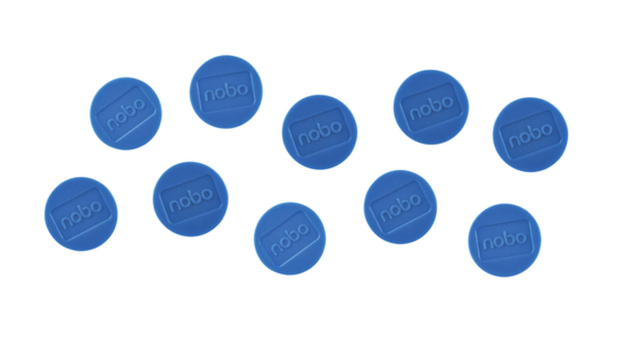 Magneet Nobo 32mm blauw 10 stuks