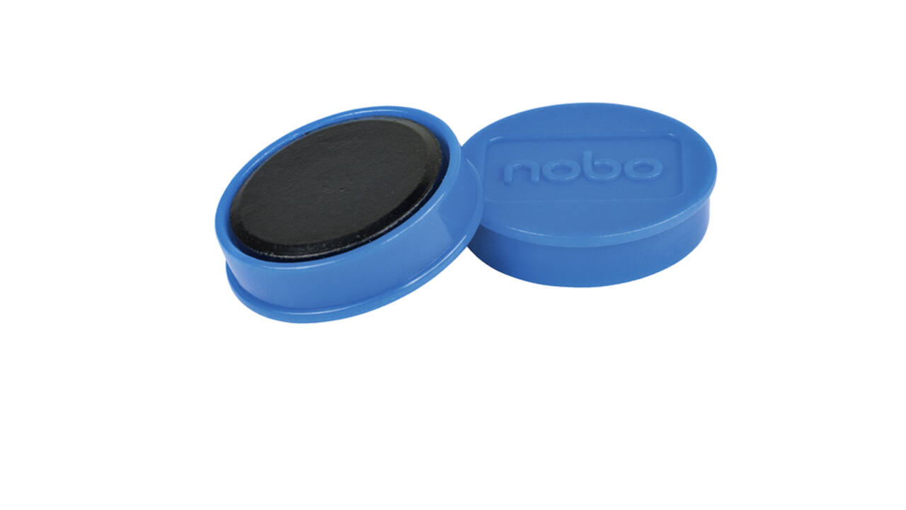 Magneet Nobo 32mm blauw 10 stuks