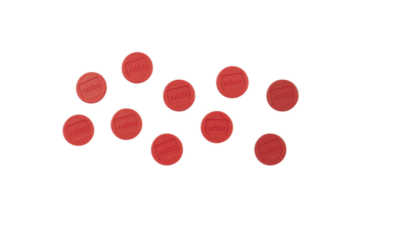 Magneet Nobo 24mm rood 10 stuks