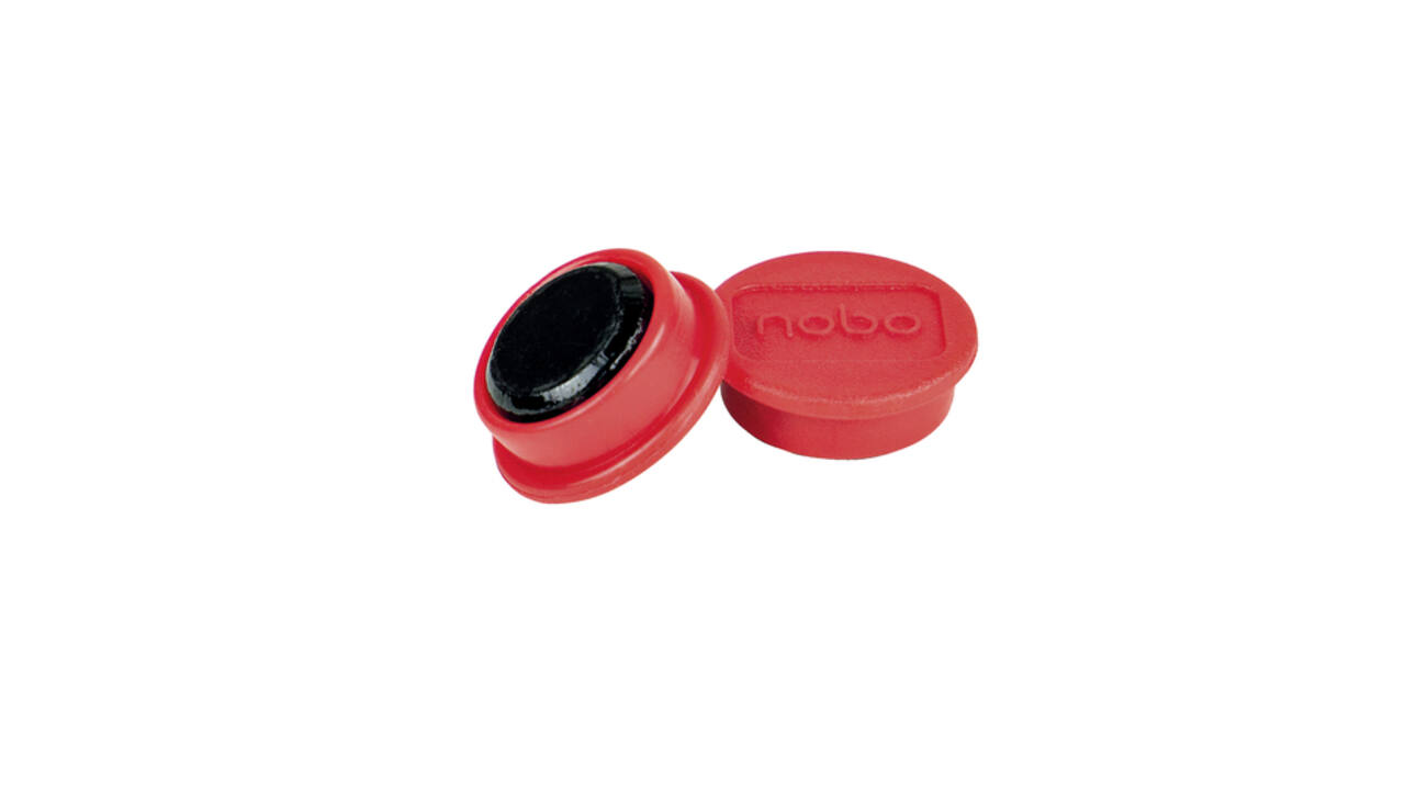 Magneet Nobo 24mm rood 10 stuks
