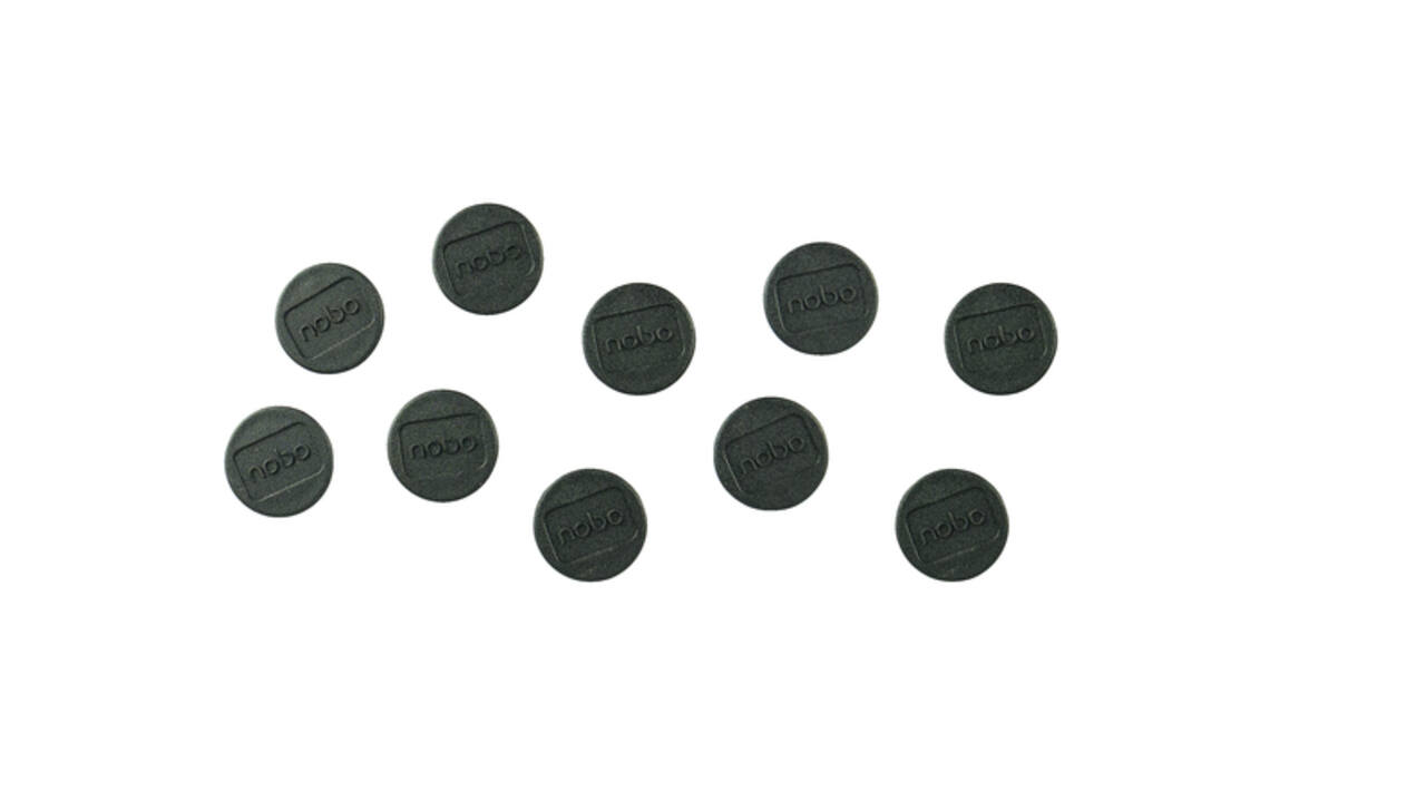 Magneet Nobo 24mm zwart 10 stuks