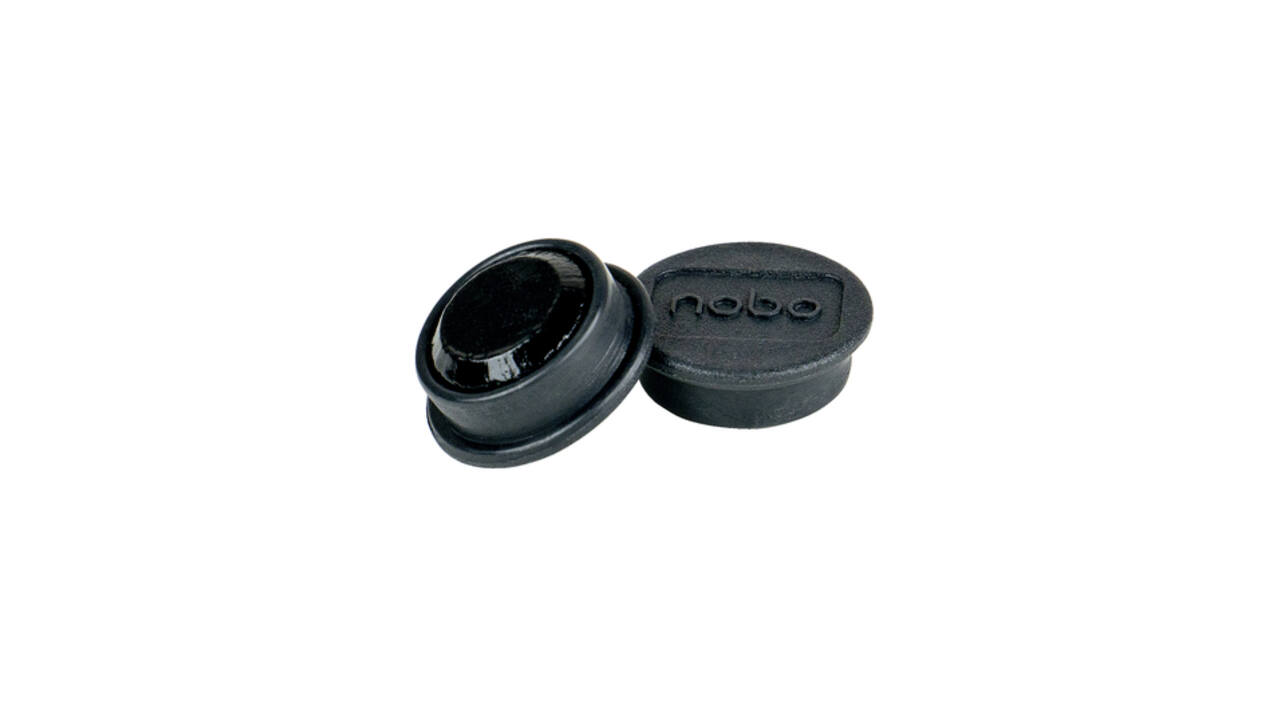 Magneet Nobo 24mm zwart 10 stuks