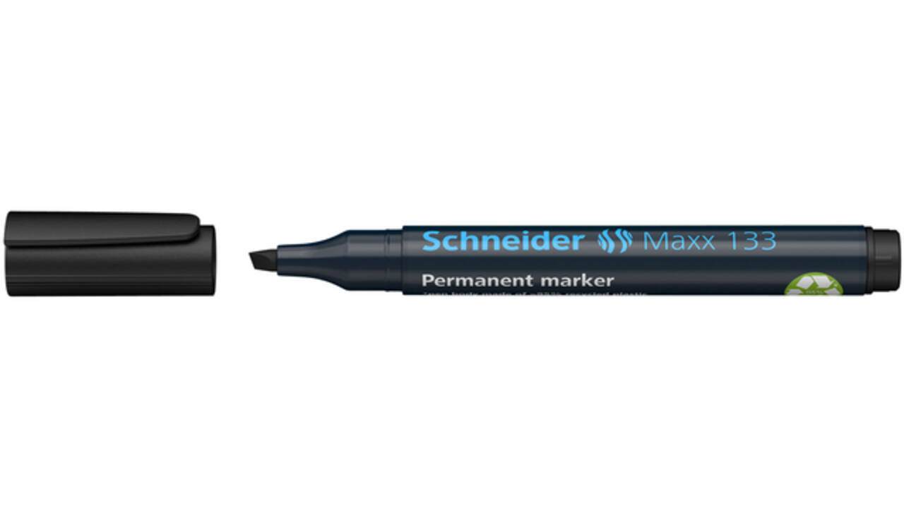 Permanent marker Schneider Maxx 133 schuin 1-4mm zwart